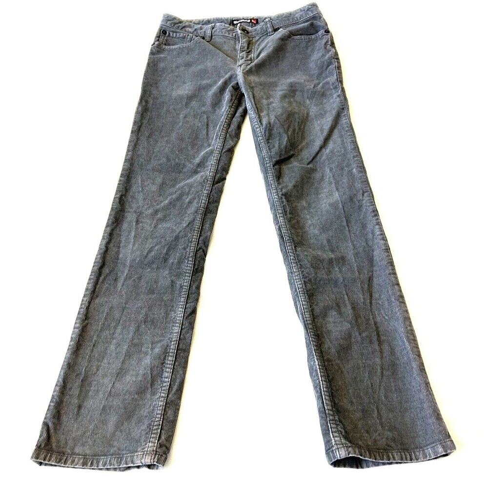 Quicksilver Corduroy Pant Men's Size 26 Straight Fit Gray 5 Pocket